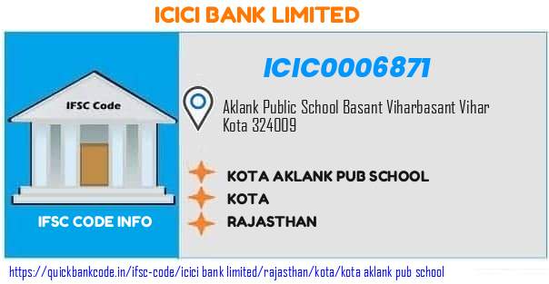 Icici Bank Kota Aklank Pub School ICIC0006871 IFSC Code
