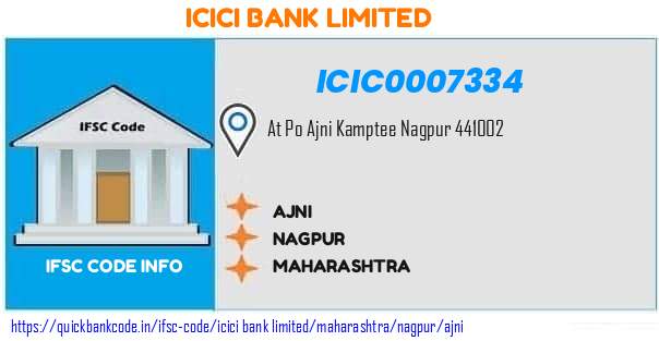 ICIC0007334 ICICI Bank. AJNI