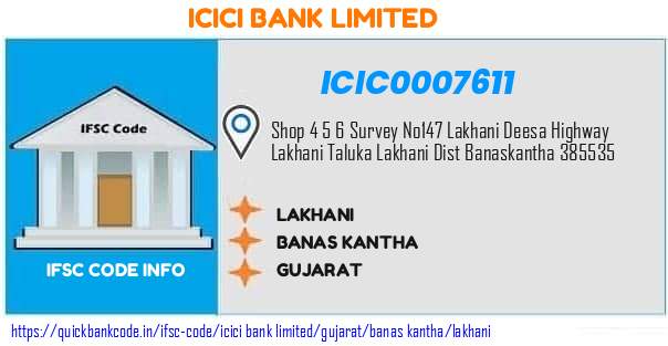 Icici Bank Lakhani ICIC0007611 IFSC Code