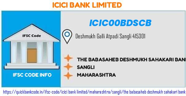 ICIC00BDSCB ICICI Bank. THE BABASAHEB DESHMUKH SAHAKARI BANK LTD