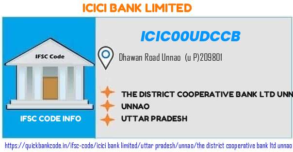 Icici Bank The District Cooperative Bank  Unnao ICIC00UDCCB IFSC Code
