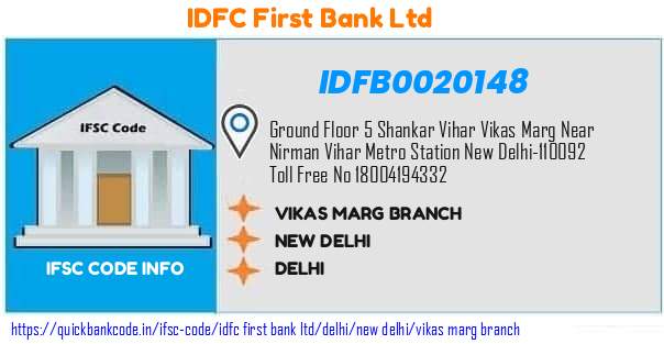 Idfc First Bank Vikas Marg Branch IDFB0020148 IFSC Code