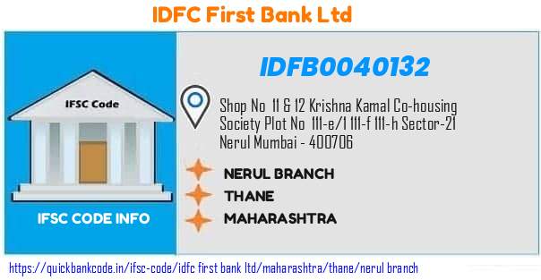 Idfc First Bank Nerul Branch IDFB0040132 IFSC Code