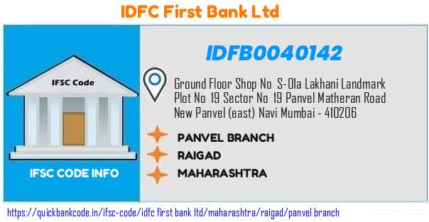 Idfc First Bank Panvel Branch IDFB0040142 IFSC Code