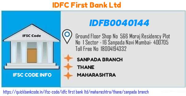 Idfc First Bank Sanpada Branch IDFB0040144 IFSC Code