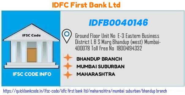 Idfc First Bank Bhandup Branch IDFB0040146 IFSC Code