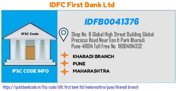 Idfc First Bank Kharadi Branch IDFB0041376 IFSC Code