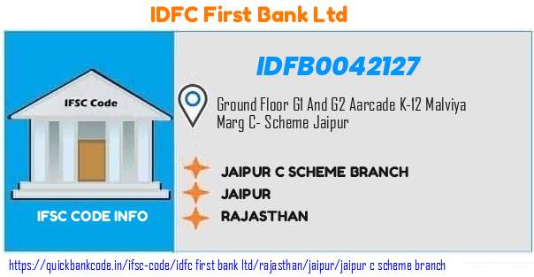 Idfc First Bank Jaipur C Scheme Branch IDFB0042127 IFSC Code