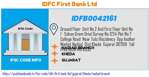 Idfc First Bank Nadiad Branch IDFB0042161 IFSC Code