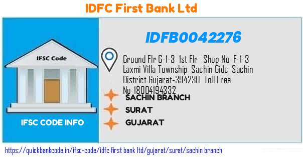 Idfc First Bank Sachin Branch IDFB0042276 IFSC Code