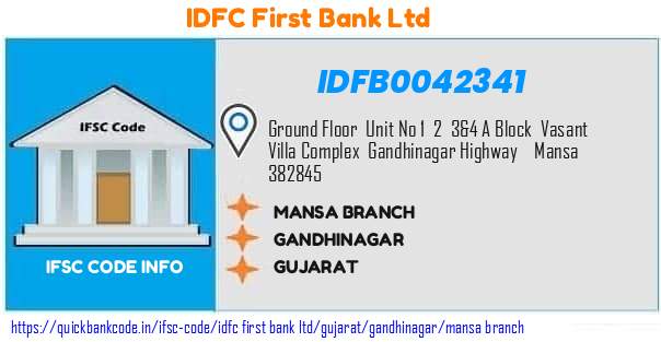 Idfc First Bank Mansa Branch IDFB0042341 IFSC Code