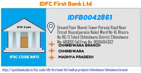 Idfc First Bank Chhindwara Branch IDFB0042861 IFSC Code