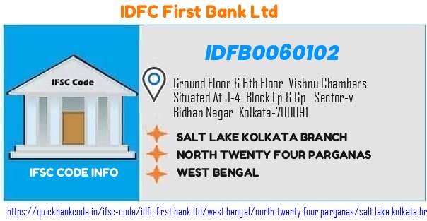 Idfc First Bank Salt Lake Kolkata Branch IDFB0060102 IFSC Code