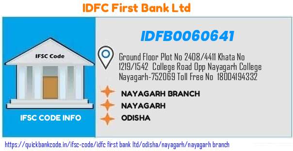 Idfc First Bank Nayagarh Branch IDFB0060641 IFSC Code