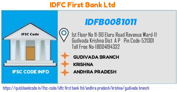 Idfc First Bank Gudivada Branch IDFB0081011 IFSC Code