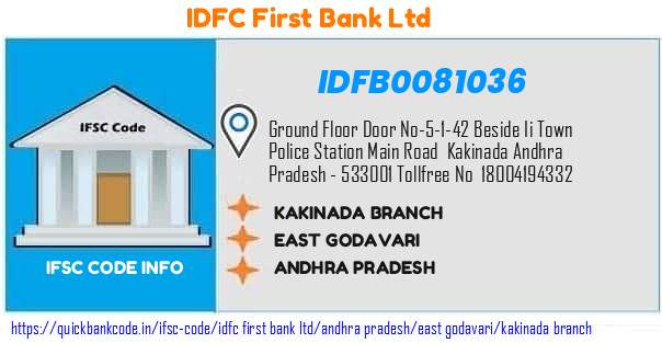 Idfc First Bank Kakinada Branch IDFB0081036 IFSC Code