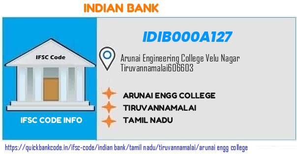 Indian Bank Arunai Engg College IDIB000A127 IFSC Code