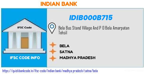Indian Bank Bela IDIB000B715 IFSC Code