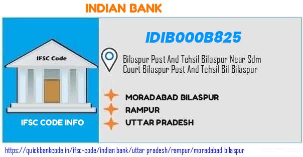 Indian Bank Moradabad Bilaspur IDIB000B825 IFSC Code