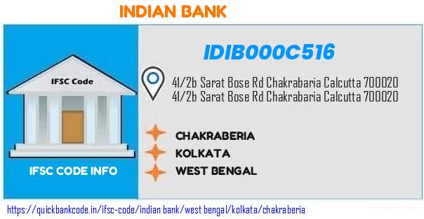 Indian Bank Chakraberia IDIB000C516 IFSC Code