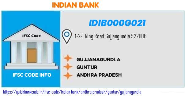 Indian Bank Gujjanagundla IDIB000G021 IFSC Code