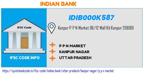 Indian Bank P P N Market IDIB000K587 IFSC Code