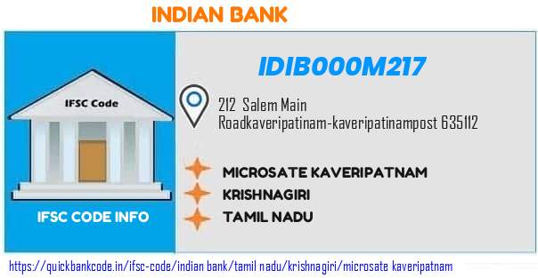 Indian Bank Microsate Kaveripatnam IDIB000M217 IFSC Code