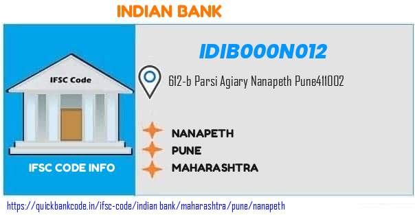 Indian Bank Nanapeth IDIB000N012 IFSC Code