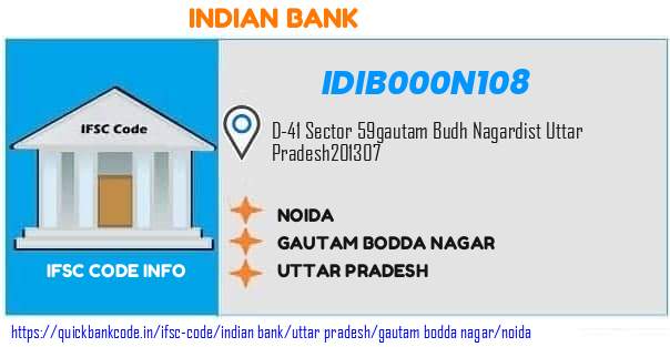 Indian Bank Noida IDIB000N108 IFSC Code