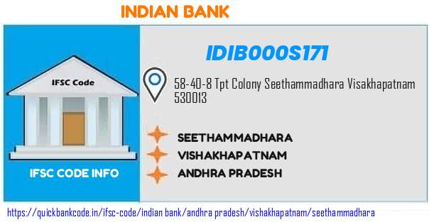 Indian Bank Seethammadhara IDIB000S171 IFSC Code