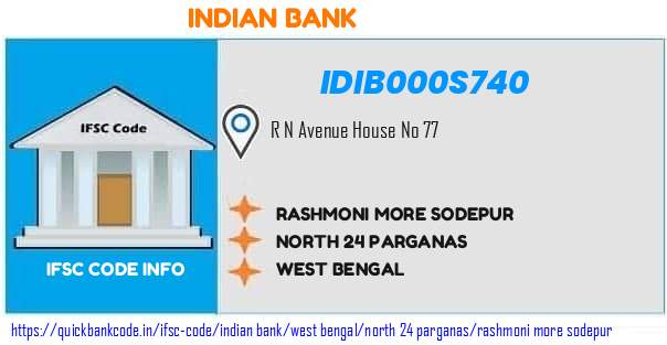 Indian Bank Rashmoni More Sodepur IDIB000S740 IFSC Code
