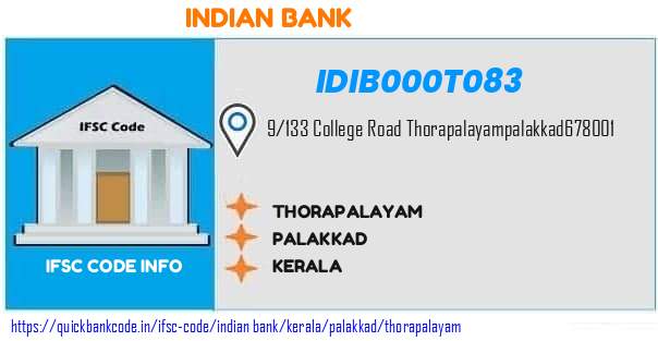 IDIB000T083 Indian Bank. THORAPALAYAM