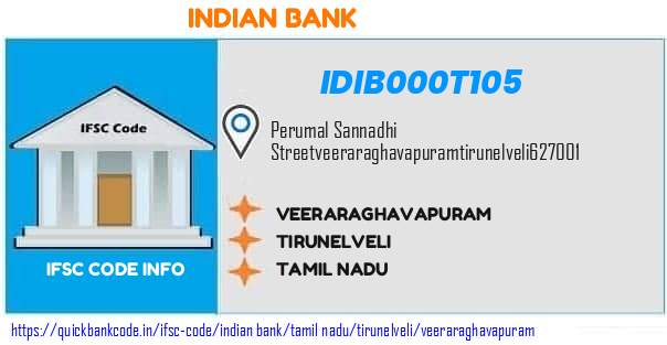 Indian Bank Veeraraghavapuram IDIB000T105 IFSC Code