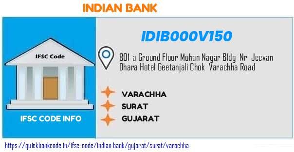 Indian Bank Varachha IDIB000V150 IFSC Code