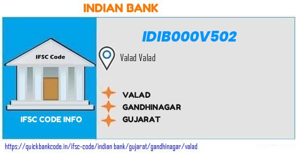 Indian Bank Valad IDIB000V502 IFSC Code