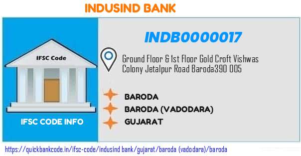 INDB0000017 Indusind Bank. BARODA