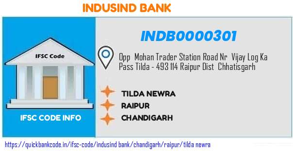 Indusind Bank Tilda Newra INDB0000301 IFSC Code