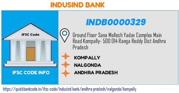 Indusind Bank Kompally INDB0000329 IFSC Code