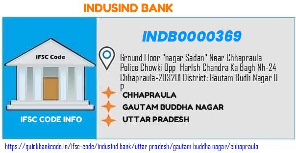 Indusind Bank Chhapraula INDB0000369 IFSC Code