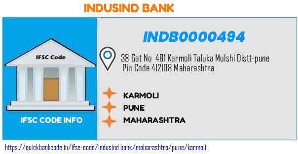 Indusind Bank Karmoli INDB0000494 IFSC Code