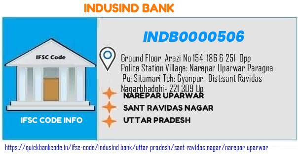 Indusind Bank Narepar Uparwar INDB0000506 IFSC Code