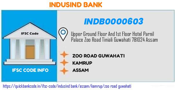 INDB0000603 Indusind Bank. ZOO ROAD  GUWAHATI