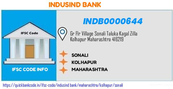 Indusind Bank Sonali INDB0000644 IFSC Code