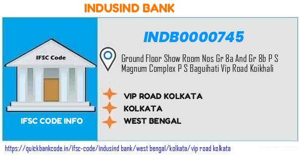INDB0000745 Indusind Bank. VIP ROAD KOLKATA