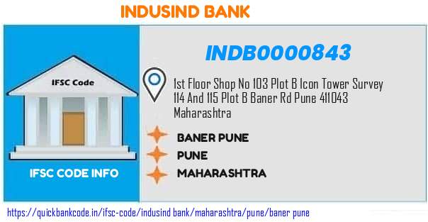 Indusind Bank Baner Pune INDB0000843 IFSC Code