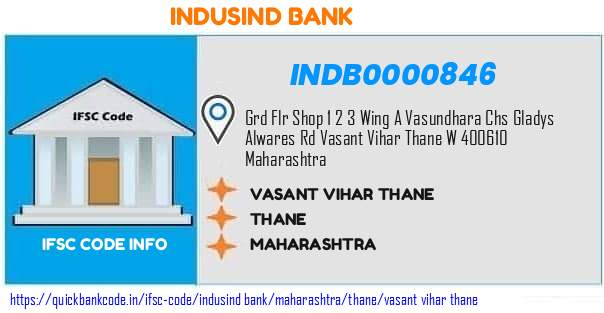 INDB0000846 Indusind Bank. VASANT VIHAR THANE