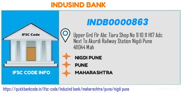 Indusind Bank Nigdi Pune INDB0000863 IFSC Code