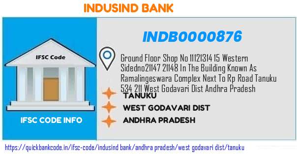 Indusind Bank Tanuku INDB0000876 IFSC Code