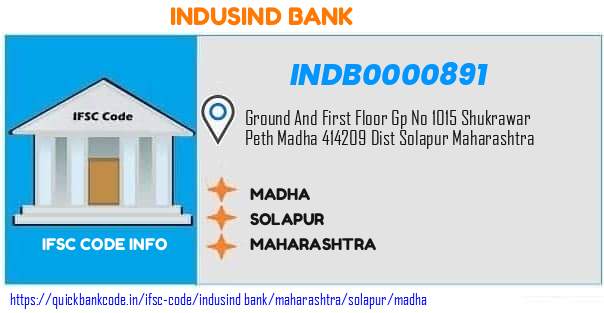 Indusind Bank Madha INDB0000891 IFSC Code