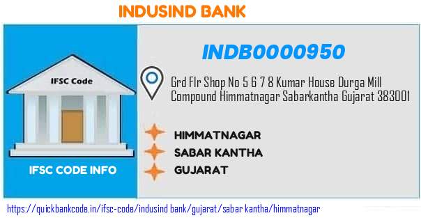 Indusind Bank Himmatnagar INDB0000950 IFSC Code